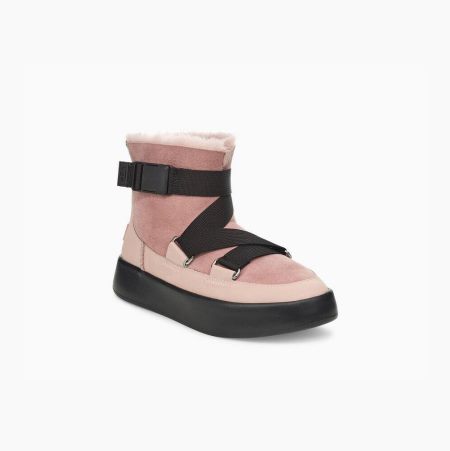 UGG Classic Boom Buckle Pink Boots for Women (LHXG26178)